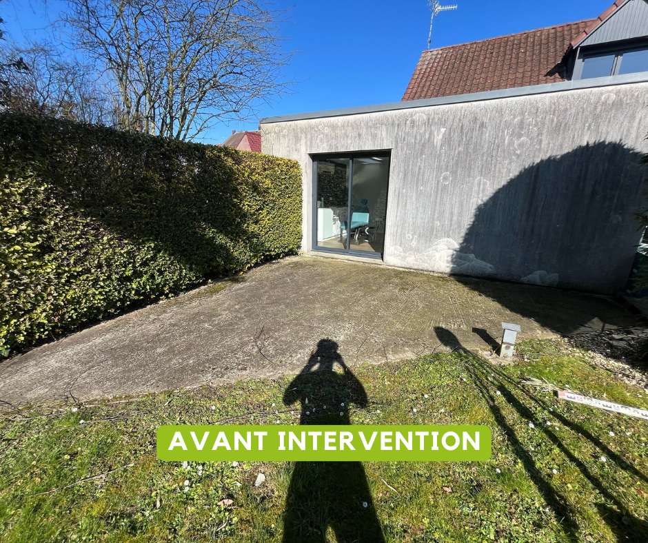 terrasse béton avant travaux
